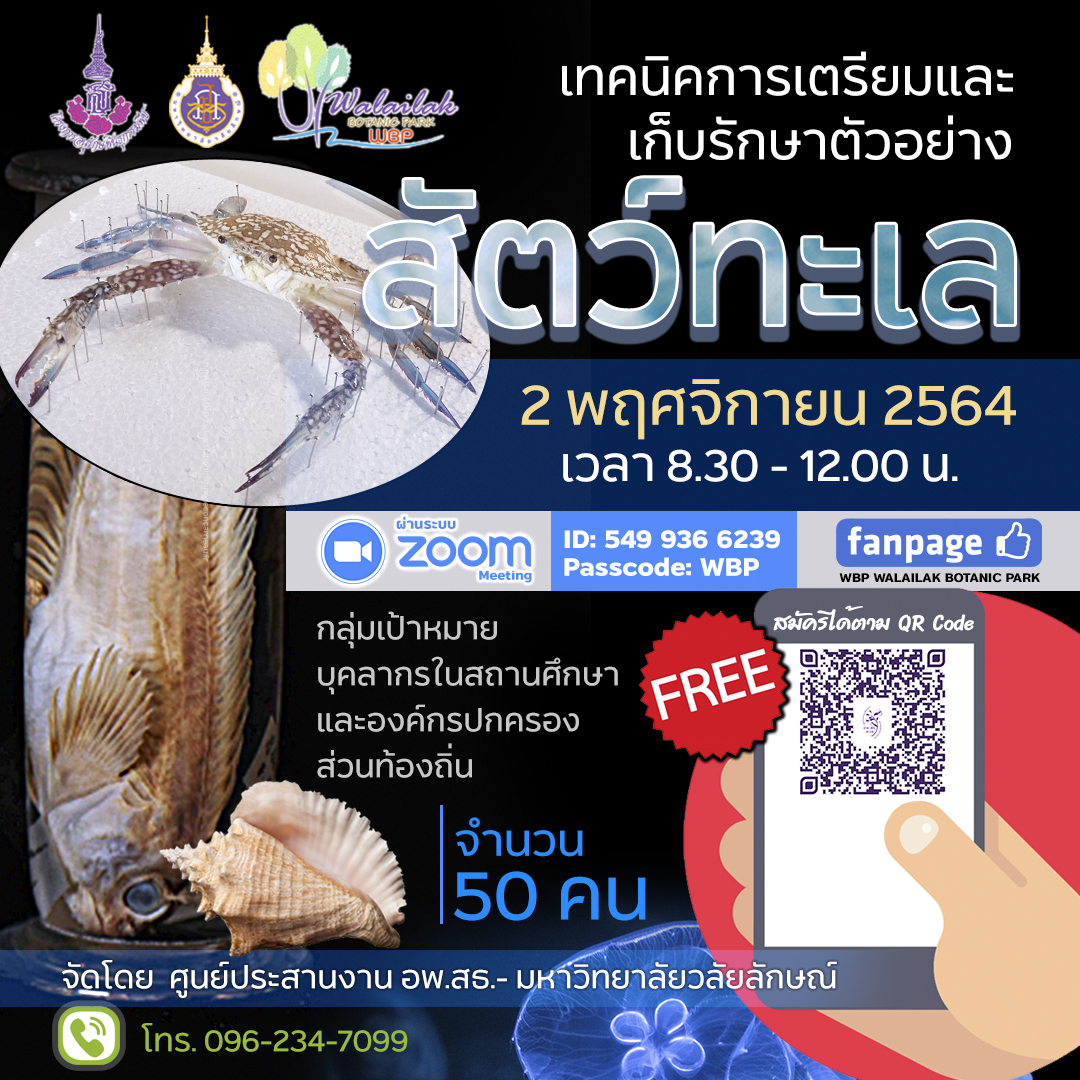 เทคนิคการเตรียมและรักษาตัวอย่างสัตว์ทะเล